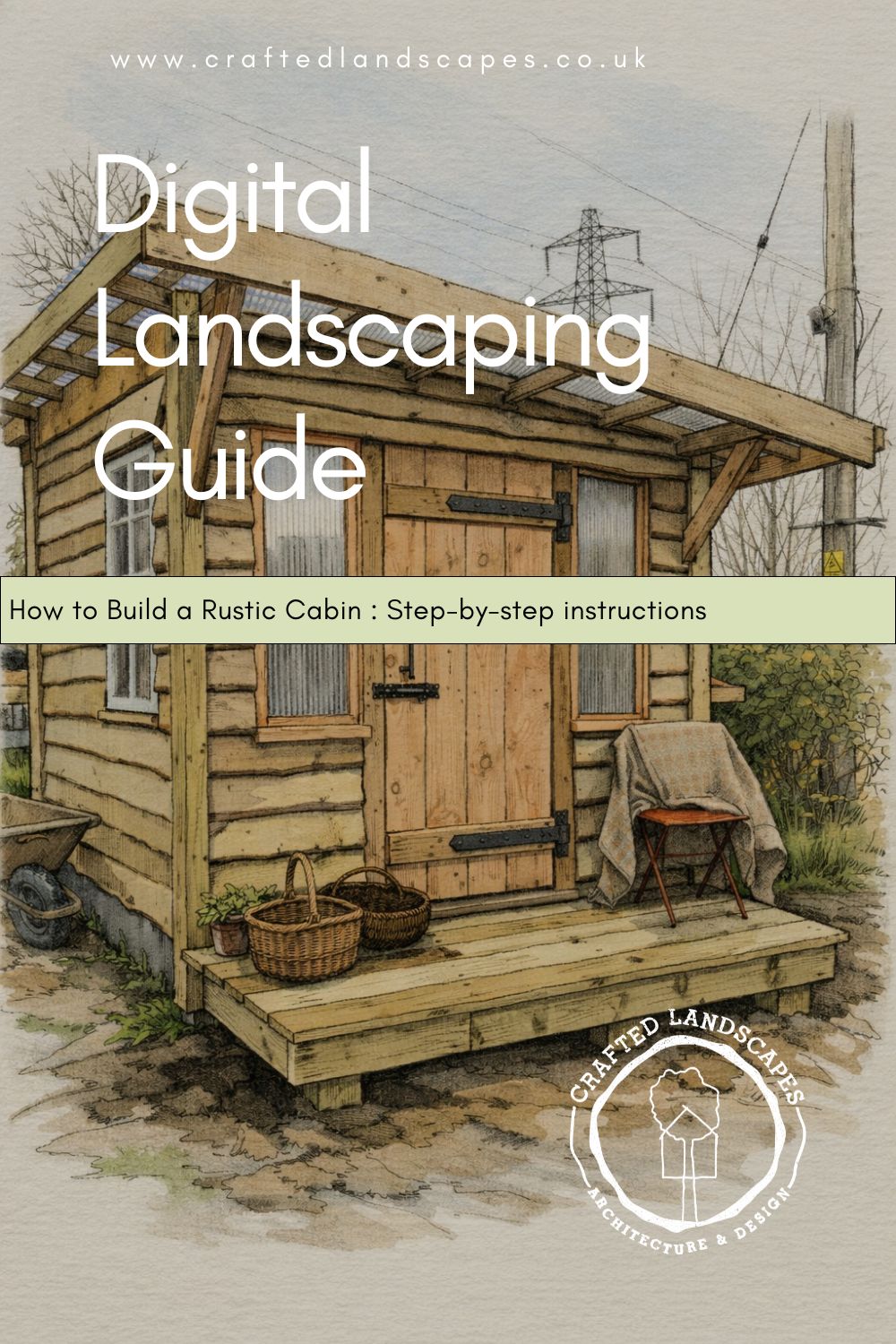 Digital Landscaping Guide - How to Build a Rustic Cabin - PDF Download