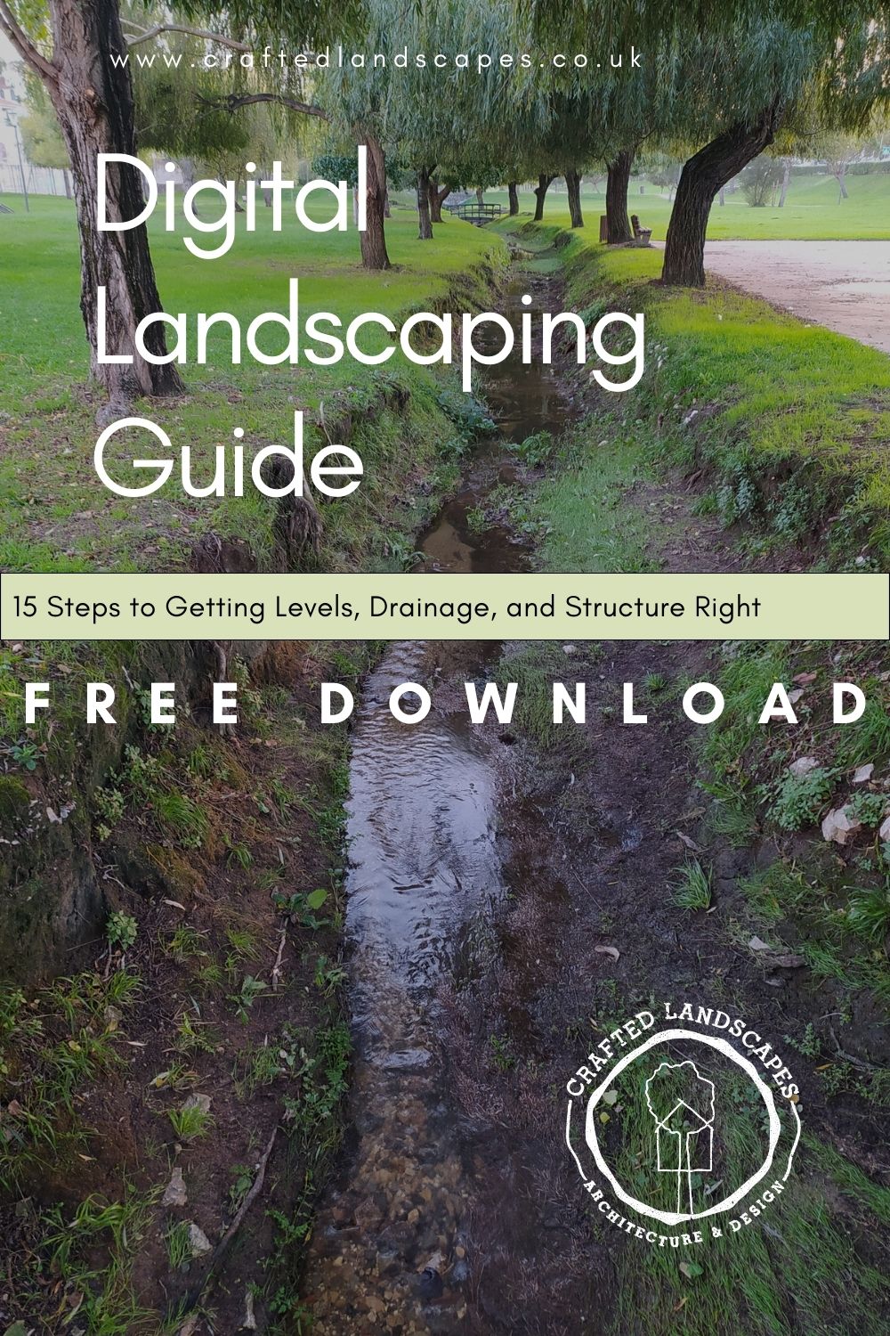 FREE Digital Landscaping Guide - 15 Steps to Getting Levels, Drainage, and Structure Right